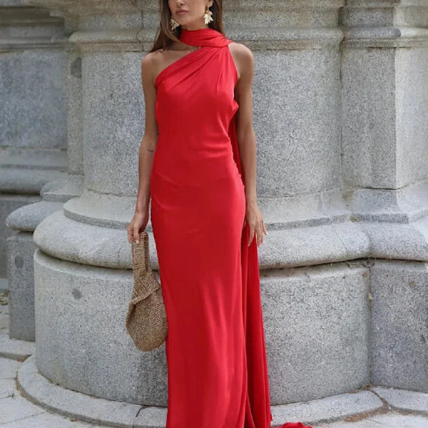 Robe corail habillée