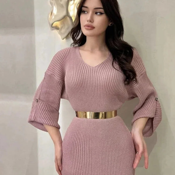 Robe pull corail