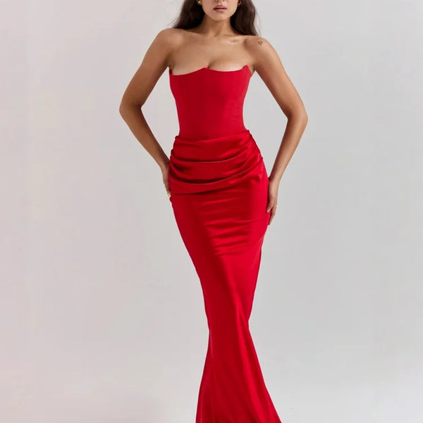 Robe rouge corail