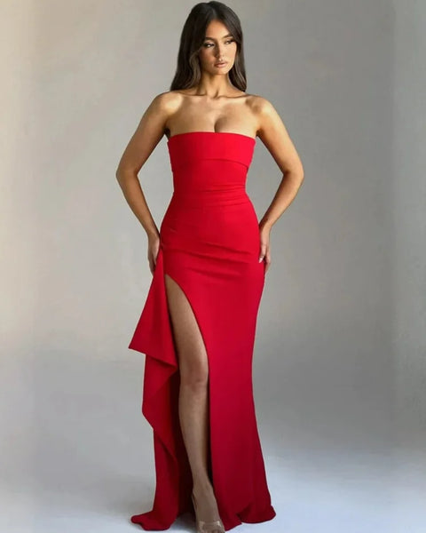 Robe bustier corail