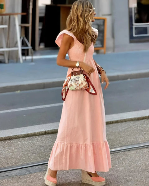 Robe chemise corail