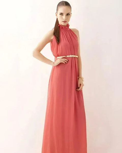 Robe corail fluide