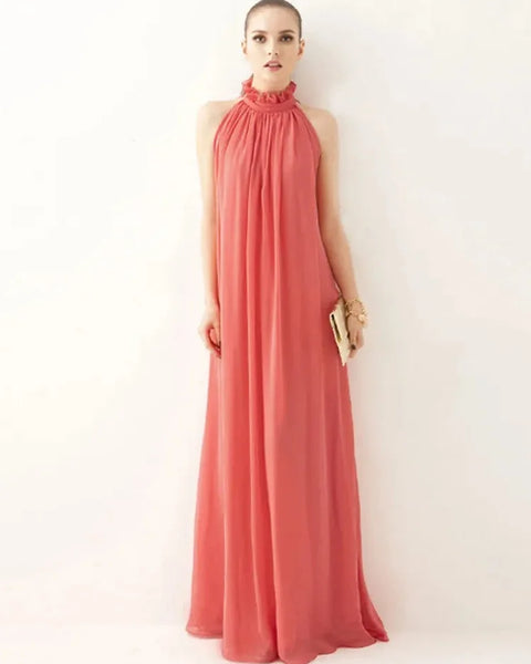 Robe corail fluide