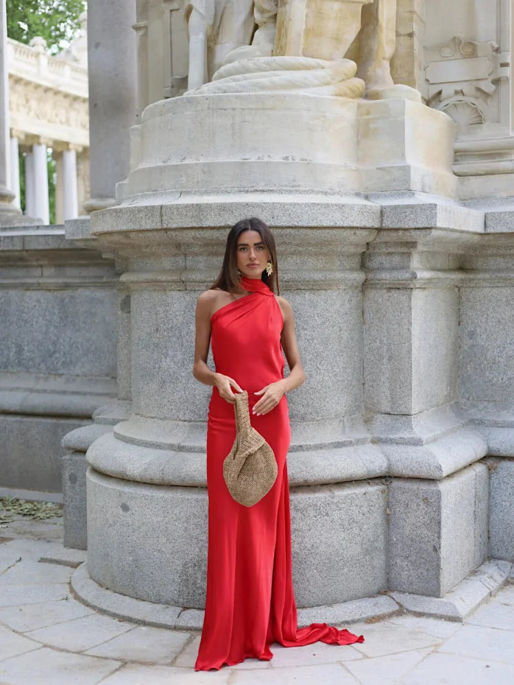 Robe corail habillée