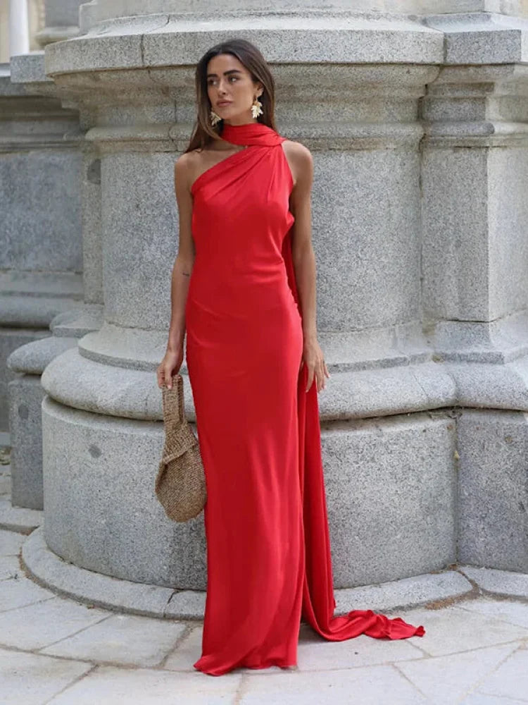 Robe corail habillée
