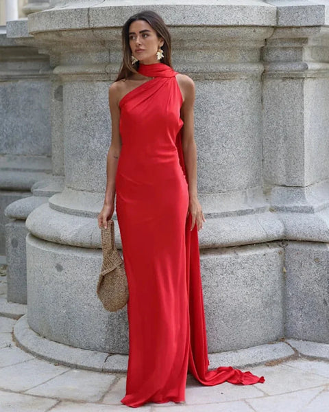 Robe corail habillée