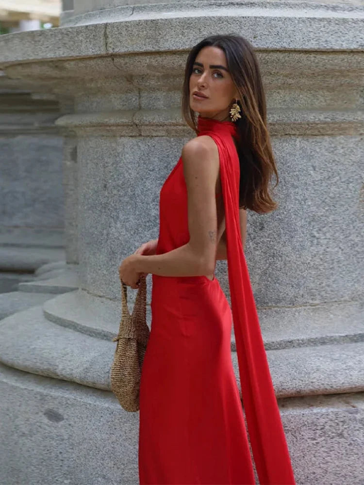 Robe corail habillée