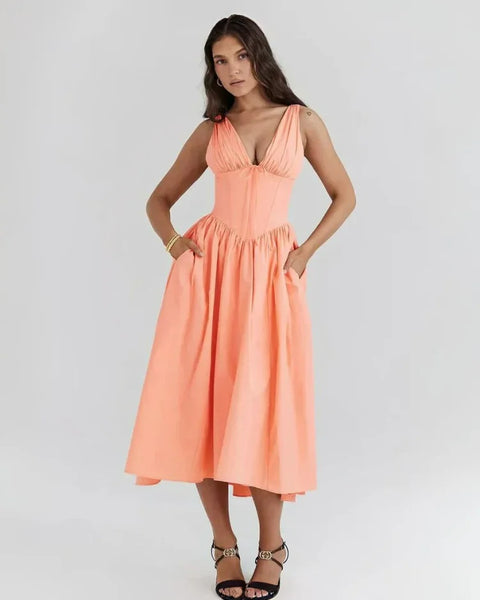 Robe corail pastel