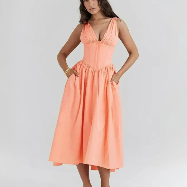 Robe corail pastel