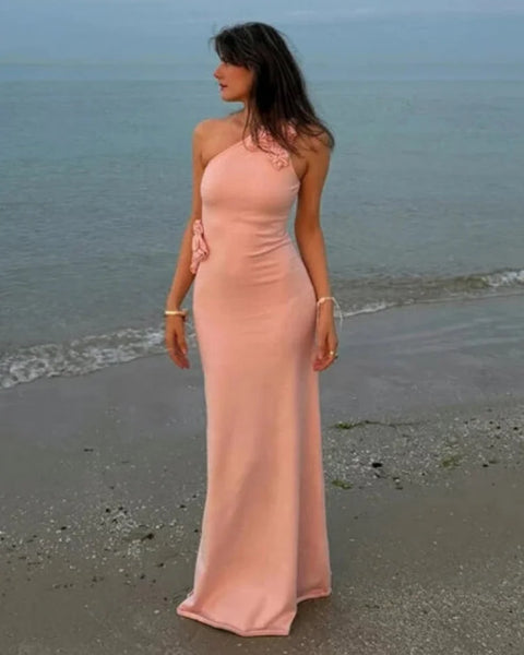 Robe fourreau corail