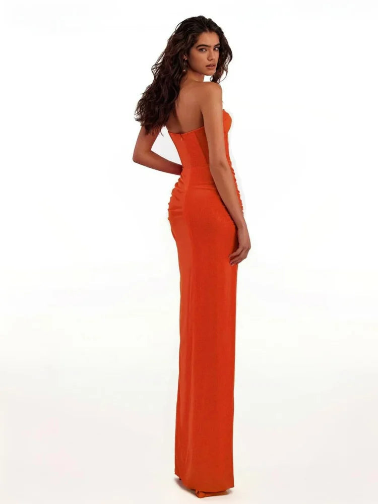 Robe invitée mariage corail