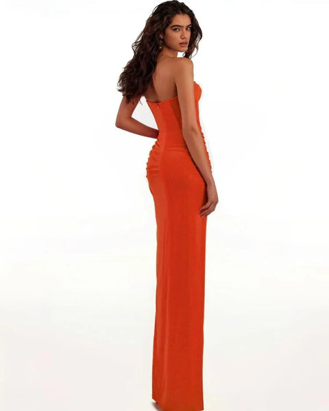 Robe invitée mariage corail