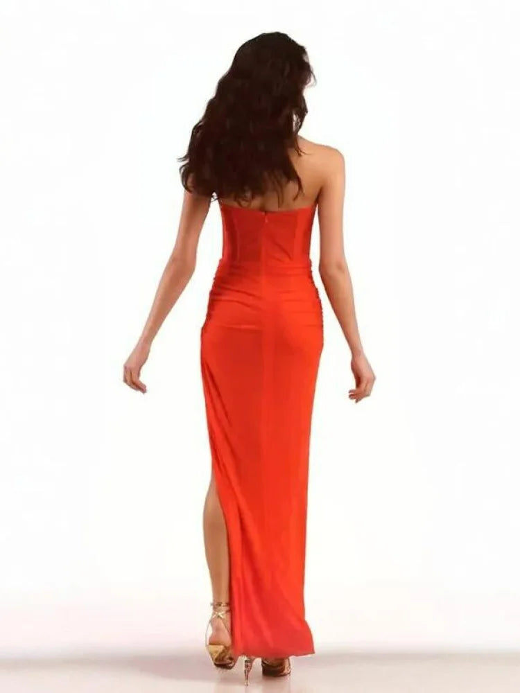 Robe invitée mariage corail