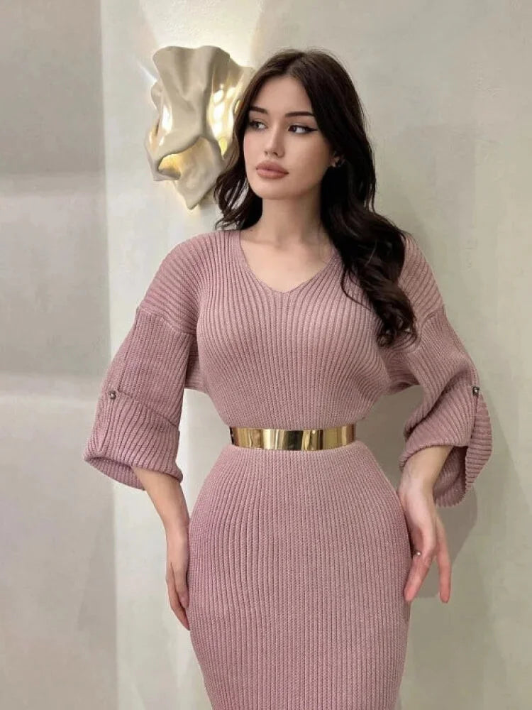 Robe pull corail