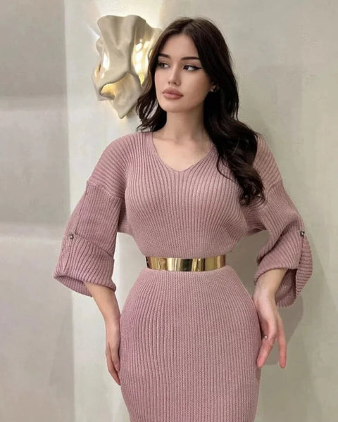 Robe pull corail