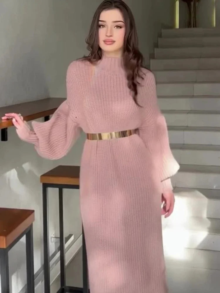 Robe pull corail