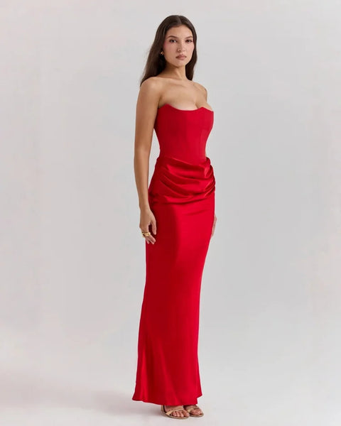 Robe rouge corail