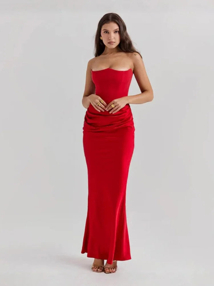 Robe rouge corail