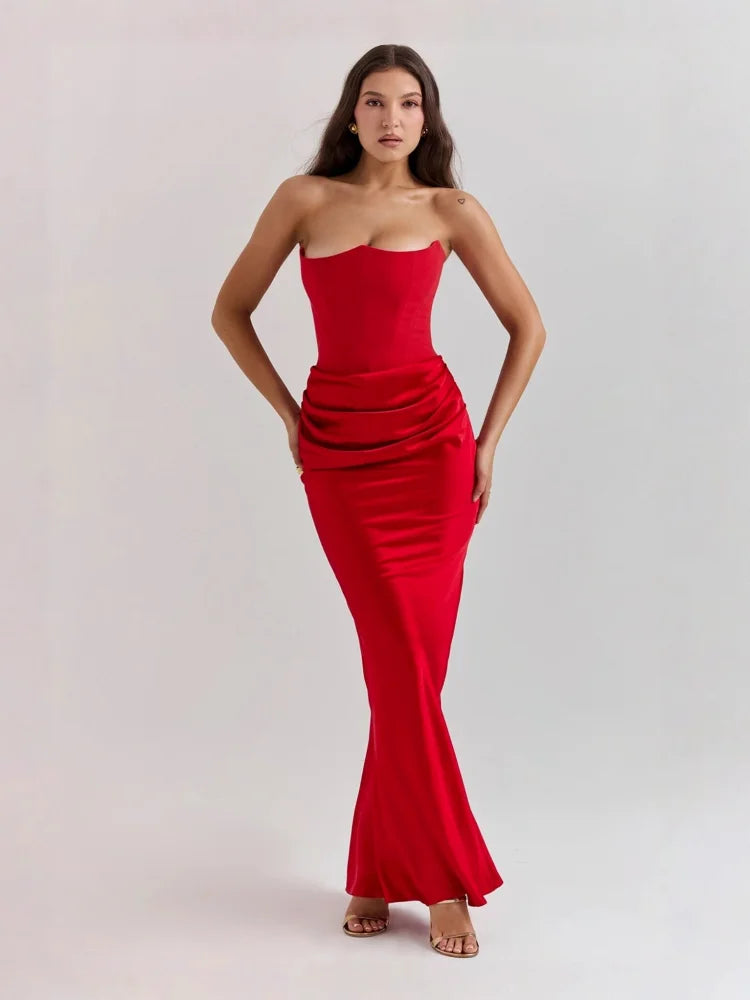 Robe rouge corail