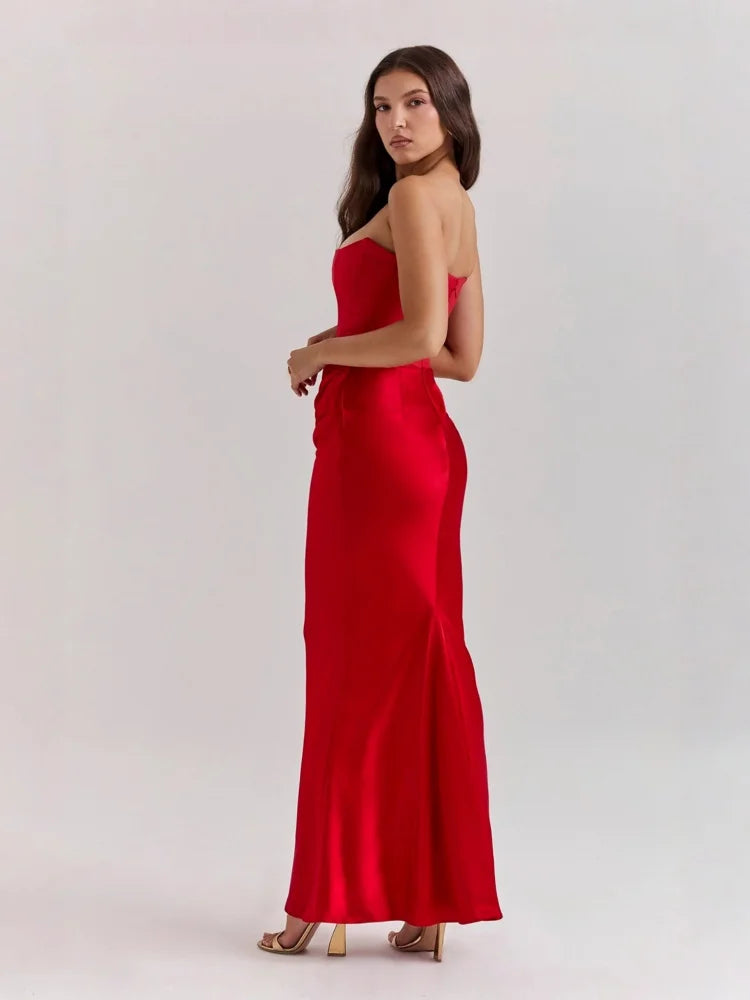 Robe rouge corail