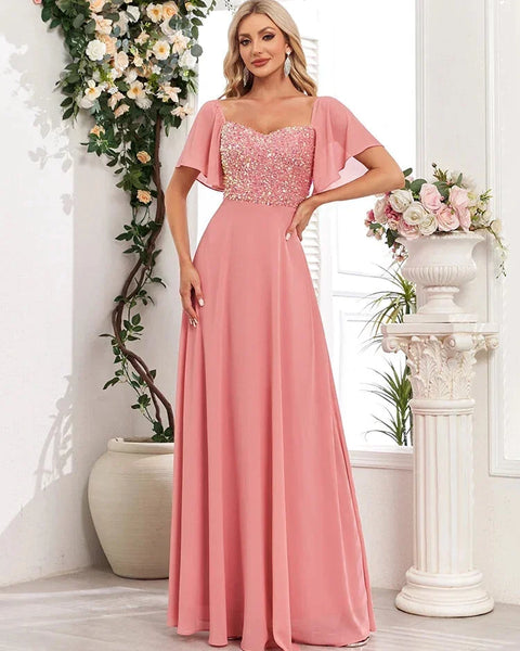 Robe trapÚze corail